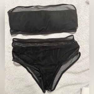Black Mesh Bikini Set